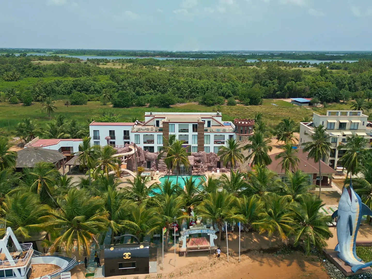 Aerial view of Treasure Island Ada